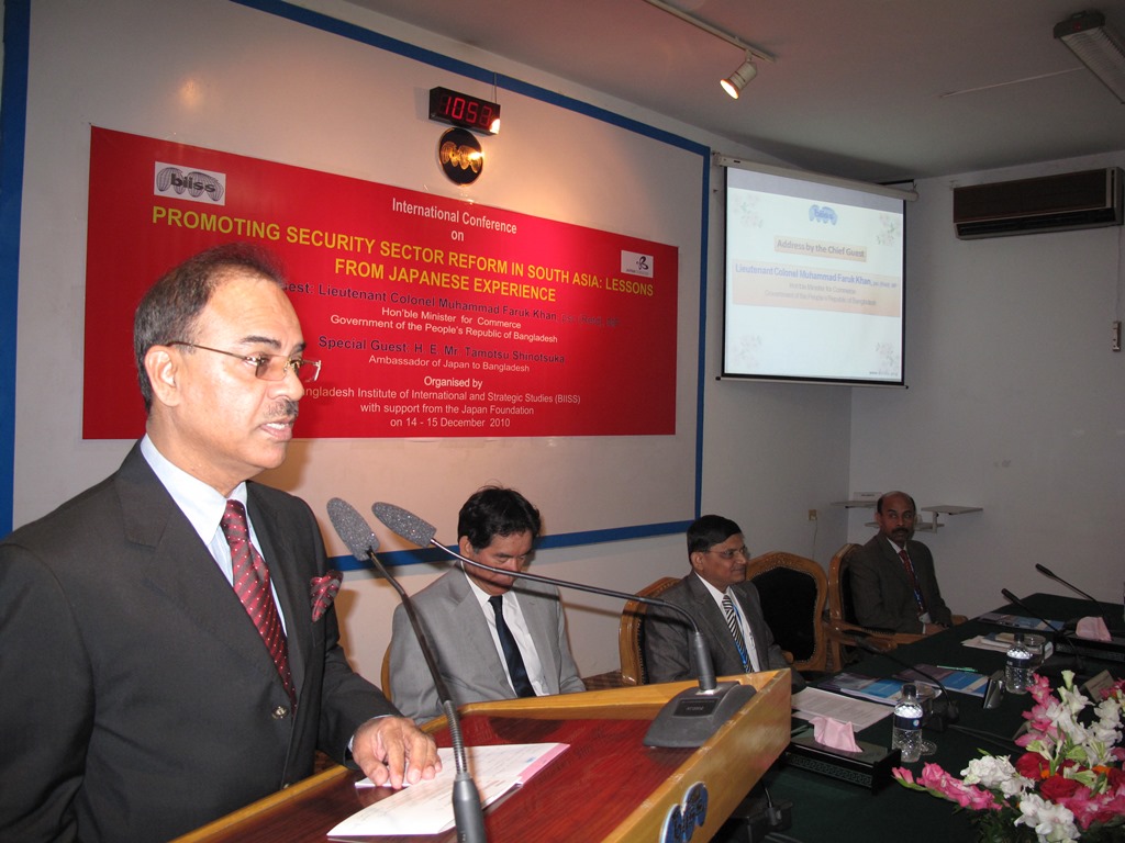 International Conference on Promoting Security Sector Reform in South Asia: Lessons from Japanese Experience on 14-15 Dec 2010