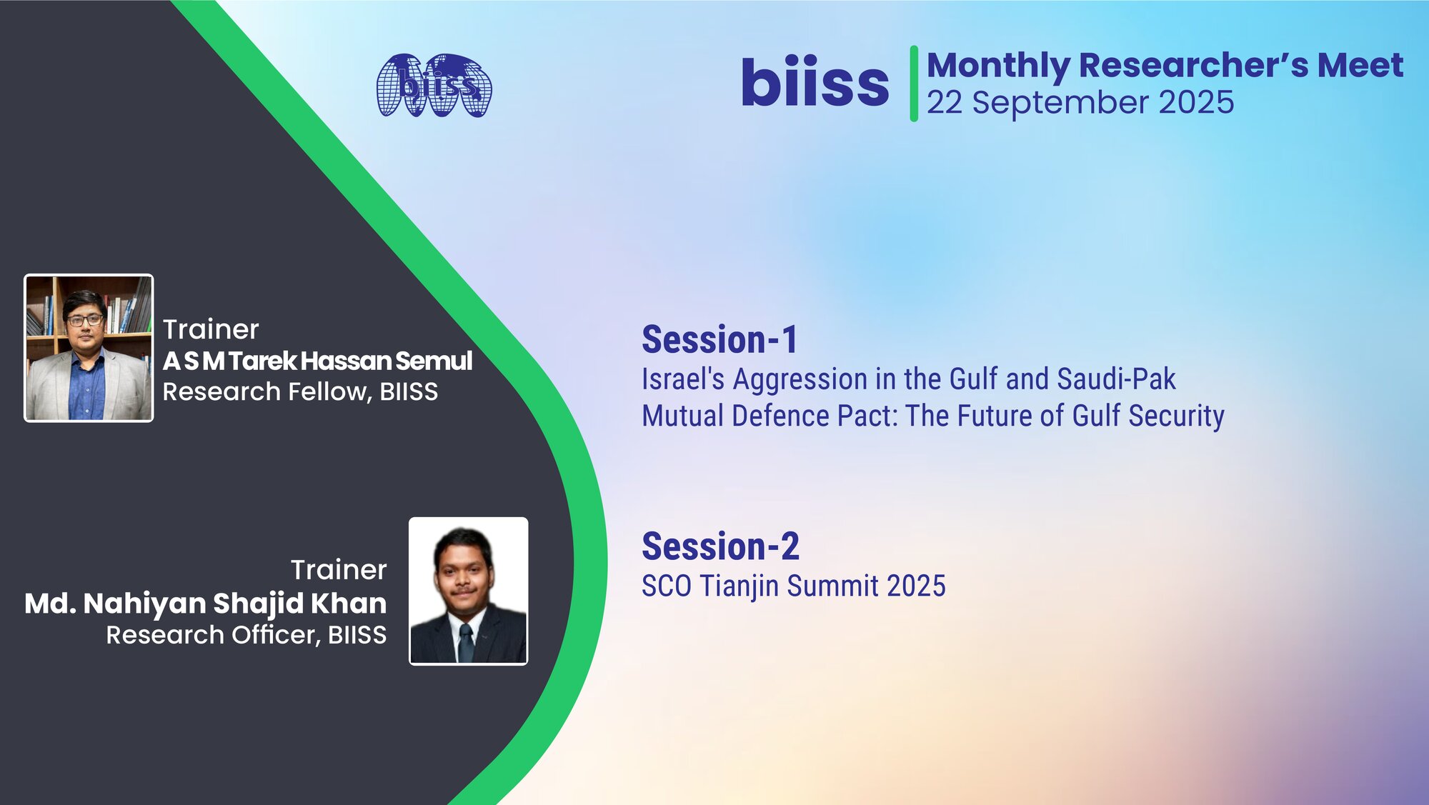 MRM 22 September 2025-  A S M Tarek Hassan Semul & Md. Nahiyan Shajid Khan