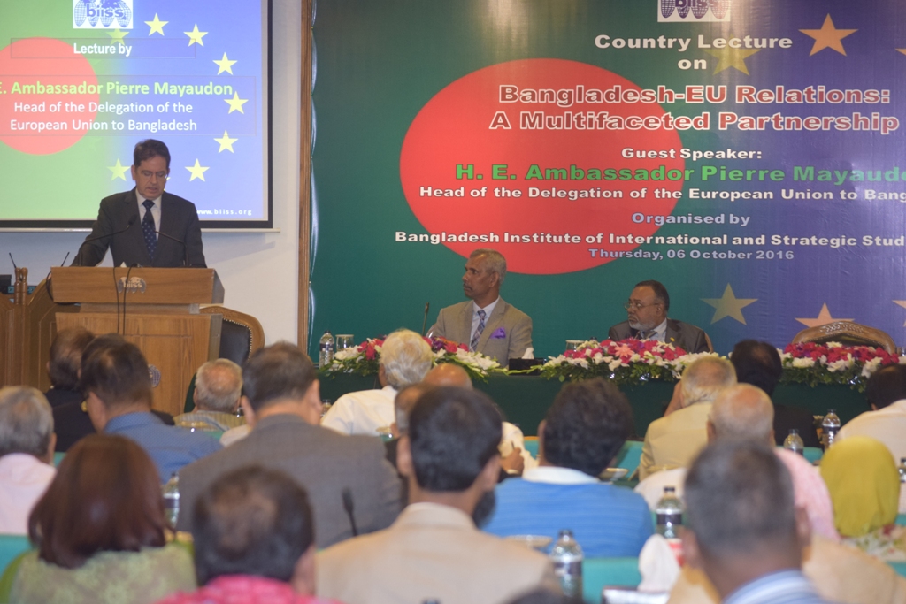 Lecture on "Bangladesh-EU Relations: A Multifaceted Partnership" on 06 October 2016