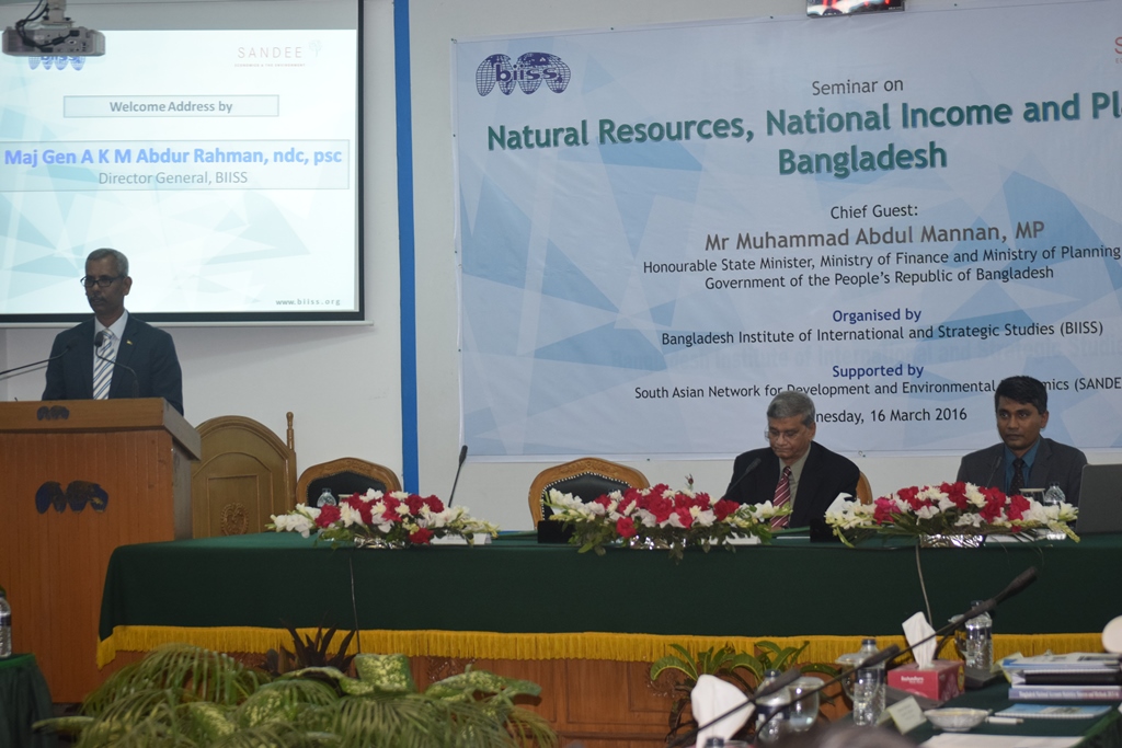 Seminar on Natural Resources, National Income and Planning in Bangladesh on 16 March 2016