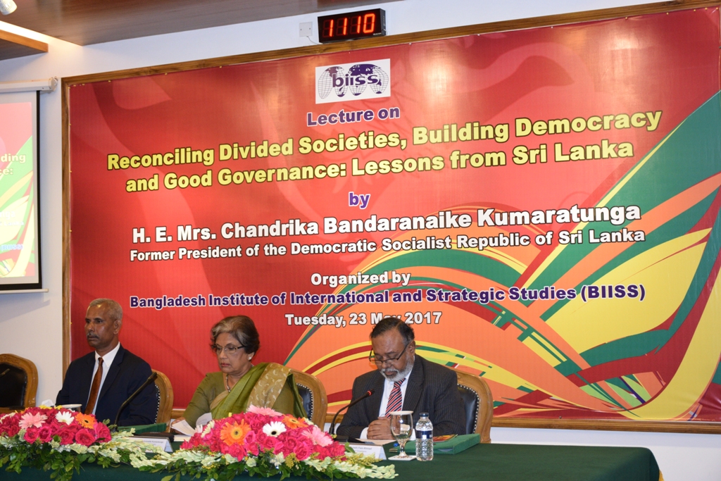 Lecture on " Reconciling Divided Societies, Building Democracy and Good Governance: Lessons from Sri Lanka" on 23 May 2017
