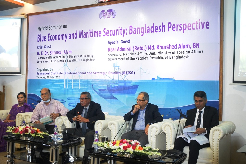 Hybrid Seminar on Blue Economy and Maritime Security: Bangladesh Perspective on 21 July 2022
