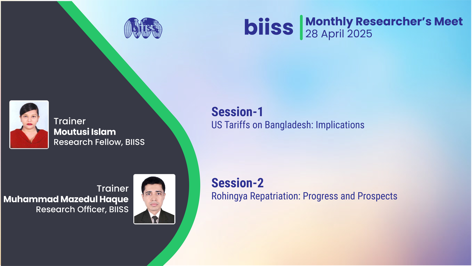 MRM 28 April 2025- Moutusi Islam & Muhammad Mazedul Haque