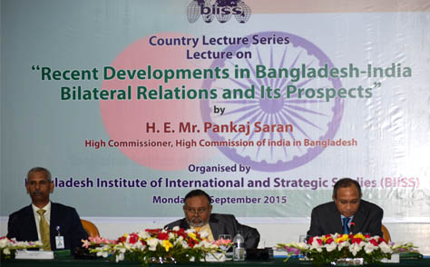 Country Lecture on Recent Development in Bangladesh- India Relations and Future Prospects on 14 September 2015