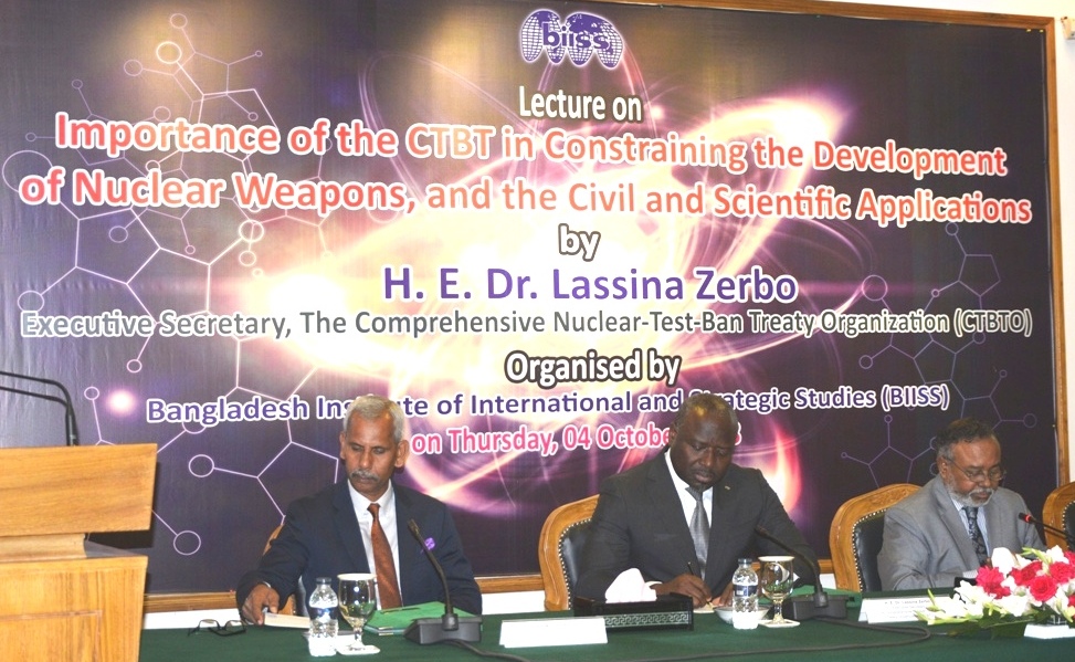 Lecture on Importance of the CTBT in Constraining the Development of Nuclear Weapons, and the Civil and Scientific Applications" on 04 October 2018
