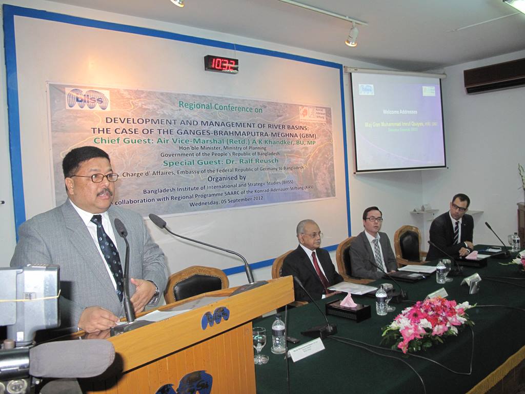 Regional Conference on ' Development and Management of River Basins: The case of the Ganges- Brahmaputra- Meghna (GBM)' on 05-06 September 2012