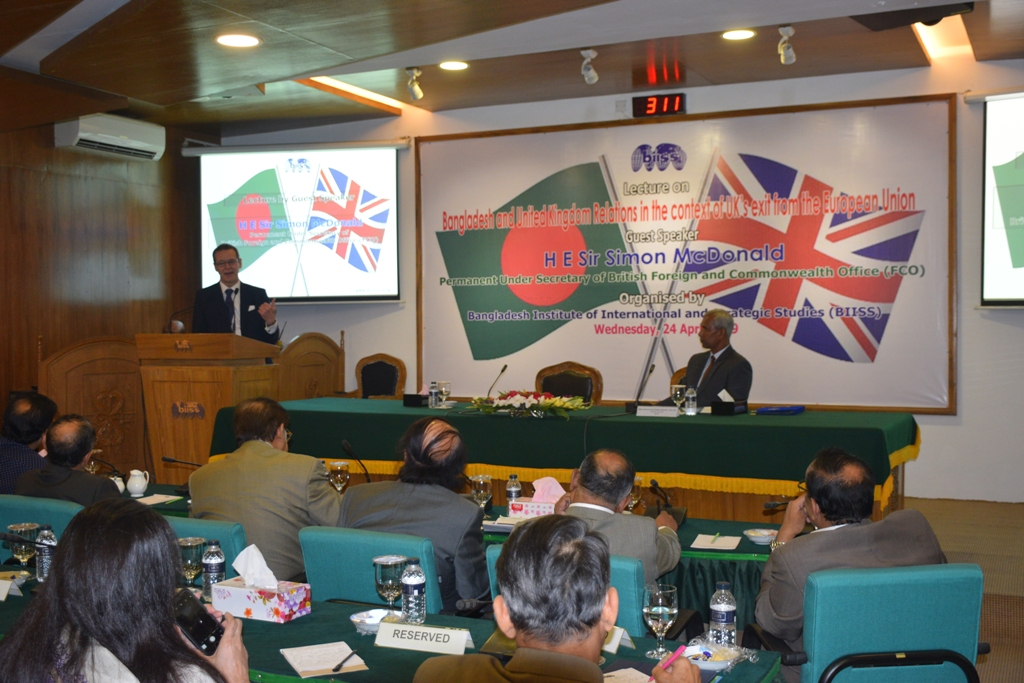 Lecture on Bangladesh and United Kingdom Relations in the context of UK’s exit from the European Union on 24 April 2019