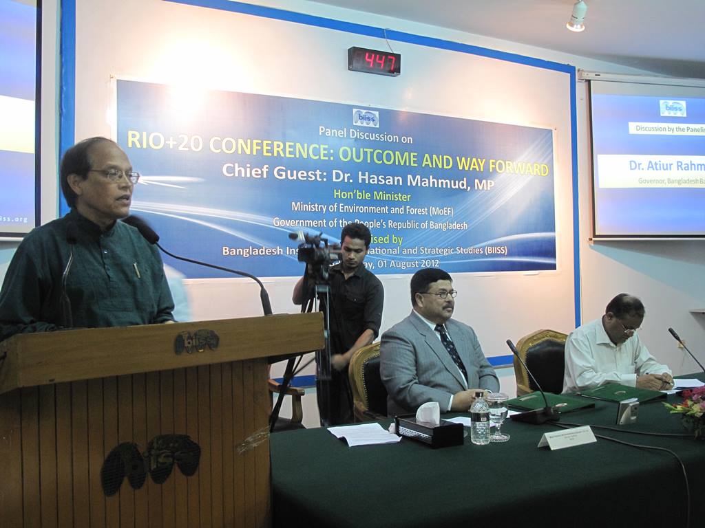 PANEL DISCUSSION ON 'RIO+20 CONFERENCE : OUTCOME AND WAY FORWARD ON 01 AUG 2012