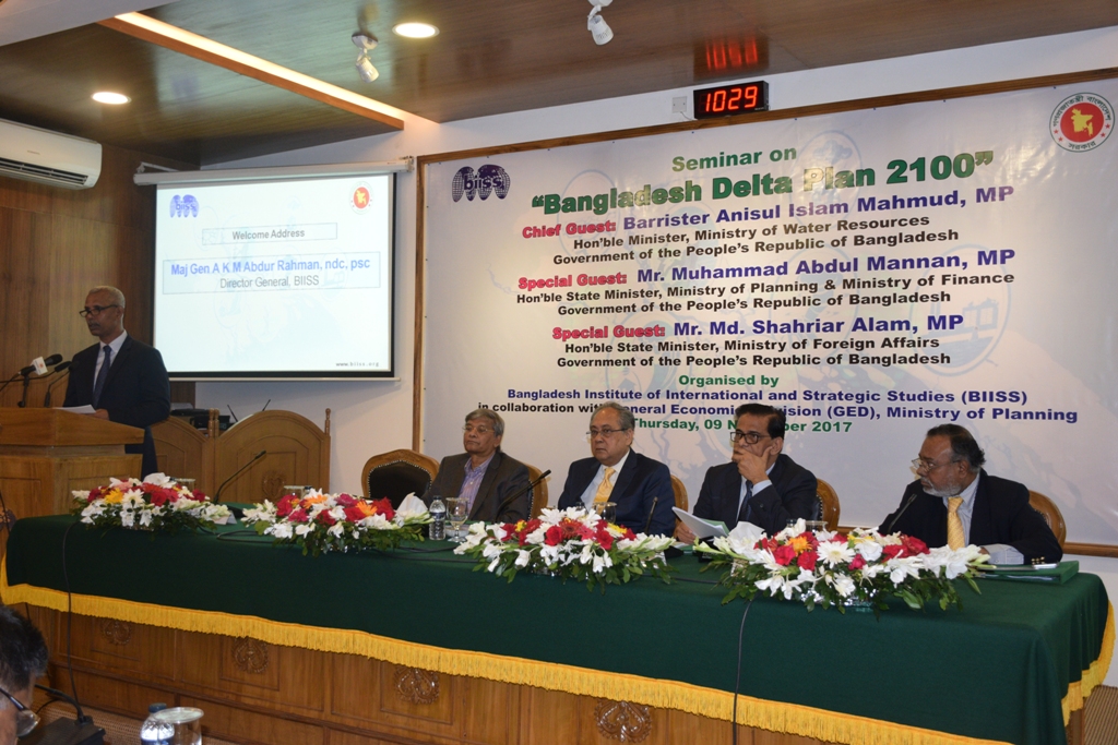 Seminar on" Bangladesh Delta Plan 2100" on 09 November 2017